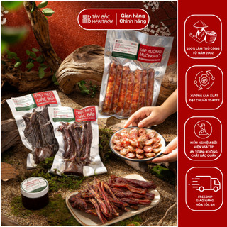  Combo thịt heo  kèm chẩm chéo  và lạp xưởng gác bếp Tây Bắc Heritage Set 2 món thịt heo và lạp xưởng hun khói TB12 