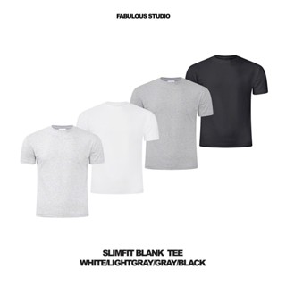 Áo Thun Ôm Body FABULOUS Tôn Chiều Cao Cổ Tròn Cotton 4 chiều Clean Fit Nam Nữ - 004