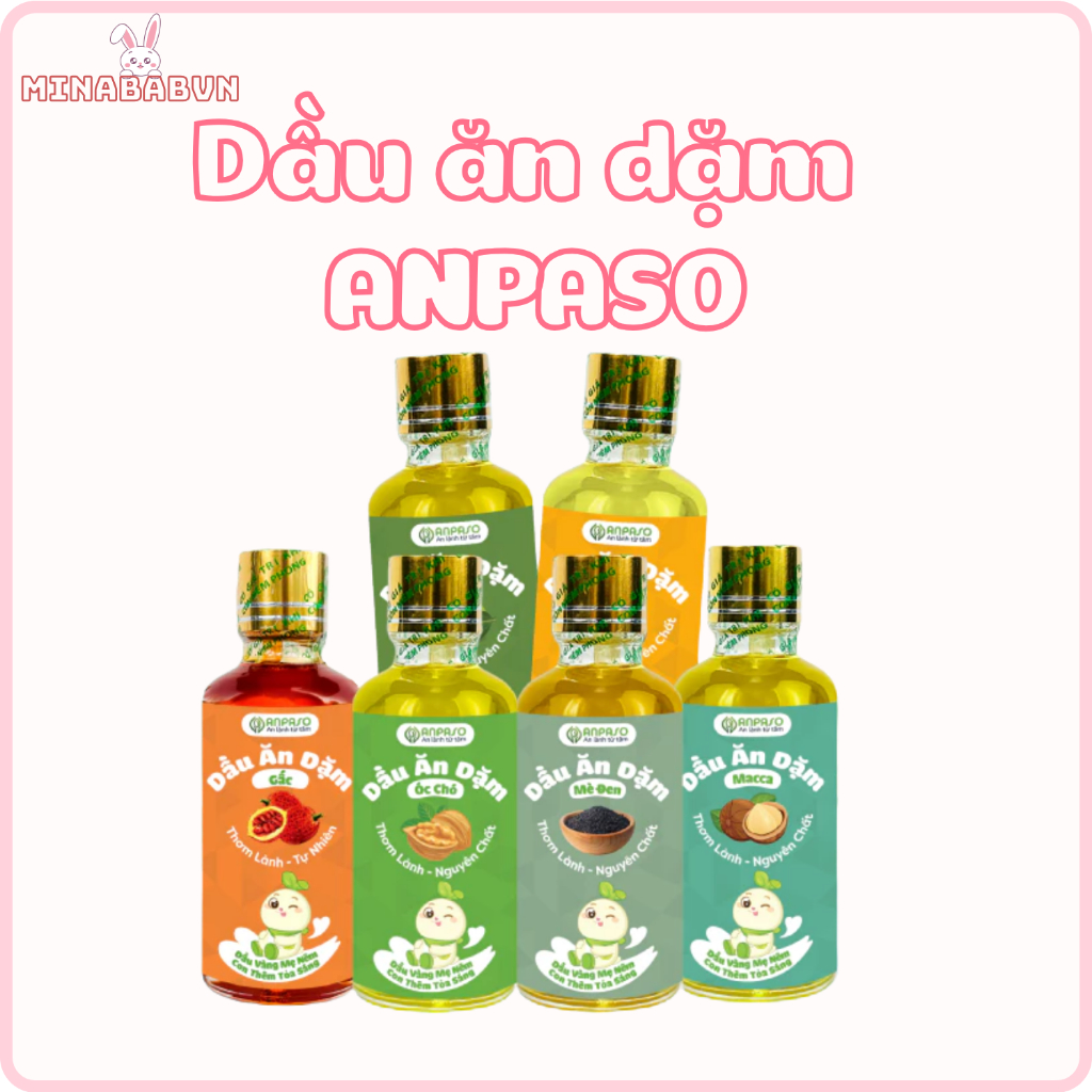 Dầu ăn dặm Anpaso 50ML giúp phát triển trí não, Dầu ăn dặm Anpaso cho bé tăng cường DHA cho bé