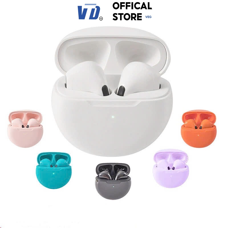 Tai Nghe Bluetooth Pro 6 , Cảm Biến, Đa Dạng Sắc Màu, Đổi Tên, Có Míc, Âm thanh Hi-FI - VTD Store OfIcial