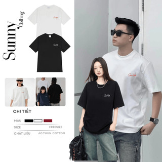 Áo thun  basic cá tính chất cotton mềm chuẩn unisex chính hãng áo thun tay lỡ oversize form rộng nam nữ SNATA37