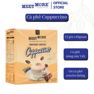 Meet More Cà Phê Cappuccino Hòa Tan 4in1 (15 Gói/18G) – Béo Mịn, Thơm Êm, Chuẩn Gu Cà Phê Sữa Foam