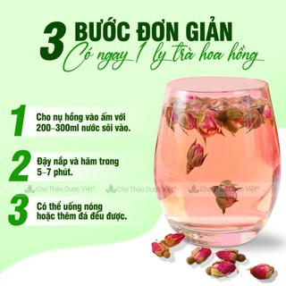 Nụ hoa hồng khô Đà Lạt 500g, nụ hoa hồng, giúp dưỡng nhan, đẹp da, ngủ ngon, an thần, ngừa lão hoá