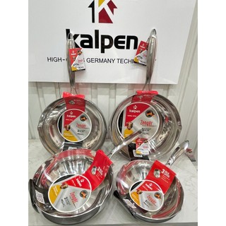 Chảo inox 304 sâu lòng 3 đáy đúc liền nguyên khối kalpen zenger size 20cm, 24cm,26cm,28cm,30cm