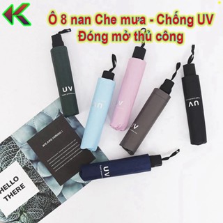 Ô Dù Cầm Tay Gấp Gọn 8 Xương – Chống Nắng Mưa, Lớp Phủ Chống Tia UV, Nhẹ Bền, Nhiều Màu