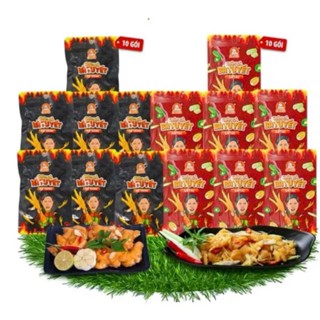  Combo 20 Gói Chân Gà Rút Xương Đen + Đỏ Chân Gà Xả Tắc - Ăn Cùng Bà Tuyết 