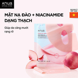  Combo 4 Mặt Nạ Đào Dạng Thạch Collagen Dưỡng Sáng Da ANUA PEACH 70 NIACIN BRIGHTENING COLLAGEN MASK  4 Miếng  