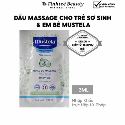 (GIFT SAMPLE) Dầu Massage Cho Trẻ Sơ Sinh & Em Bé Mustela baby oil 3ml