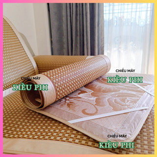 Chiếu mây điều hoà mát lạnh, chiếu mây lót lụa cao cấp, chiếu mùa hè có chun gài thoáng mát gấp gọn kho Kiều Phi