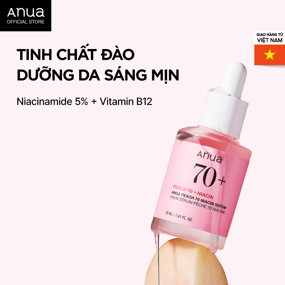  Tinh Chất Đào Dưỡng Sáng Phục Hồi Da - ANUA PEACH 70 NIACIN SERUM 30ML 