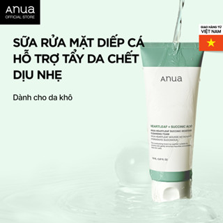  Sữa Rửa Mặt Diếp Cá Dưỡng Ẩm Cho Da - ANUA HEARTLEAF SUCCINIC MOISTURE CLEANSING FOAM 150ML 