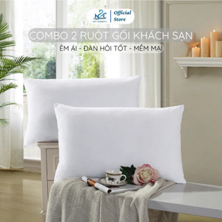 Ruột gối hơi bông gòn M2T Bedding trắng tinh khiết gối đầu nằm êm ái hỗ trợ đầu và cổ