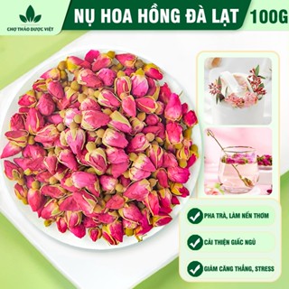 Nụ hoa hồng khô Đà Lạt 100g, trà hoa hồng sấy khô, trà hoa khô dưỡng nhan thanh nhiệt - Chợ Thảo Dược Việt