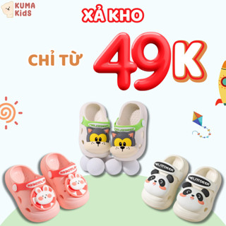 Dép crocs trẻ em có quai, sục cho bé từ 1–6 tuổi kiểu dáng hoạt hình cute HaBu – GIÁ CHỈ 49K