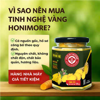 Tinh bột nghệ vàng Honimore Natural & Healthy 100g + 25g  Tiết kiệm