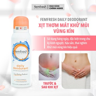 Xịt Thơm Mát, Khử Mùi Vùng Kín Lưu Hương Suốt 24h Femfresh Deodorant Spray 125ml