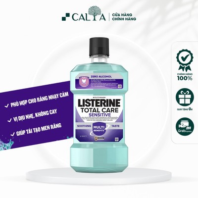 Nước Súc Miệng Listerine Cho Răng Nhạy Cảm - Listerine Total Care Sensitive Chai Xanh 250ml/750ml