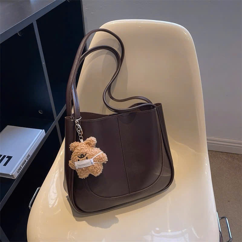 Túi Xách Nữ Đeo Vai Hàn Quốc Kèm Gấu Bông Dễ Thương – Túi Tote HT382