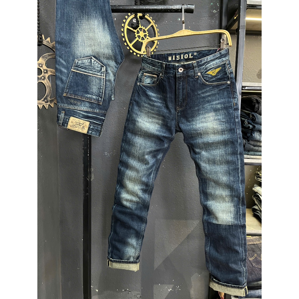 [K3 STORE VN] Quần Jean Nam Dài Denim Guangzhou Màu Xanh Đậm Was Trơn Chất Denim 8807-J3938