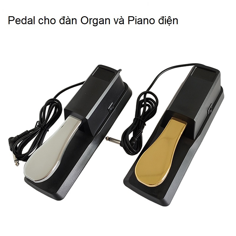 Pedal vang, Sustain pedal dùng cho đàn Piano, Organ, trống điện tử, có công tắc đổi chiều vang