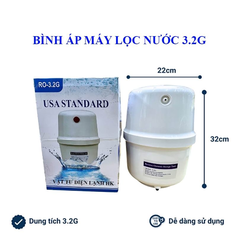 Bình áp máy lọc nước 3.2 RO 8 Lít - Dùng cho tất cả các loại máy lọc nước AQUA Kangaroo Karofi ... 3