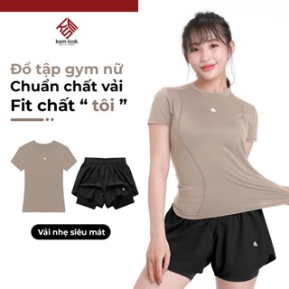 Đồ tập gym nữ có túi/không túi KSMLOOK vải nhẹ mát, đồ thể thao nữ phù hợp làm quần áo chạy bộ, tập pickleball -QA571B