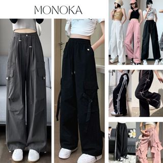 ( Nhiều mẫu ) Quần ống rộng nam nữ lưng cao chất kaki mềm có chốt gấu Quần dài túi hộp cá tính unisex cạp chun T773G