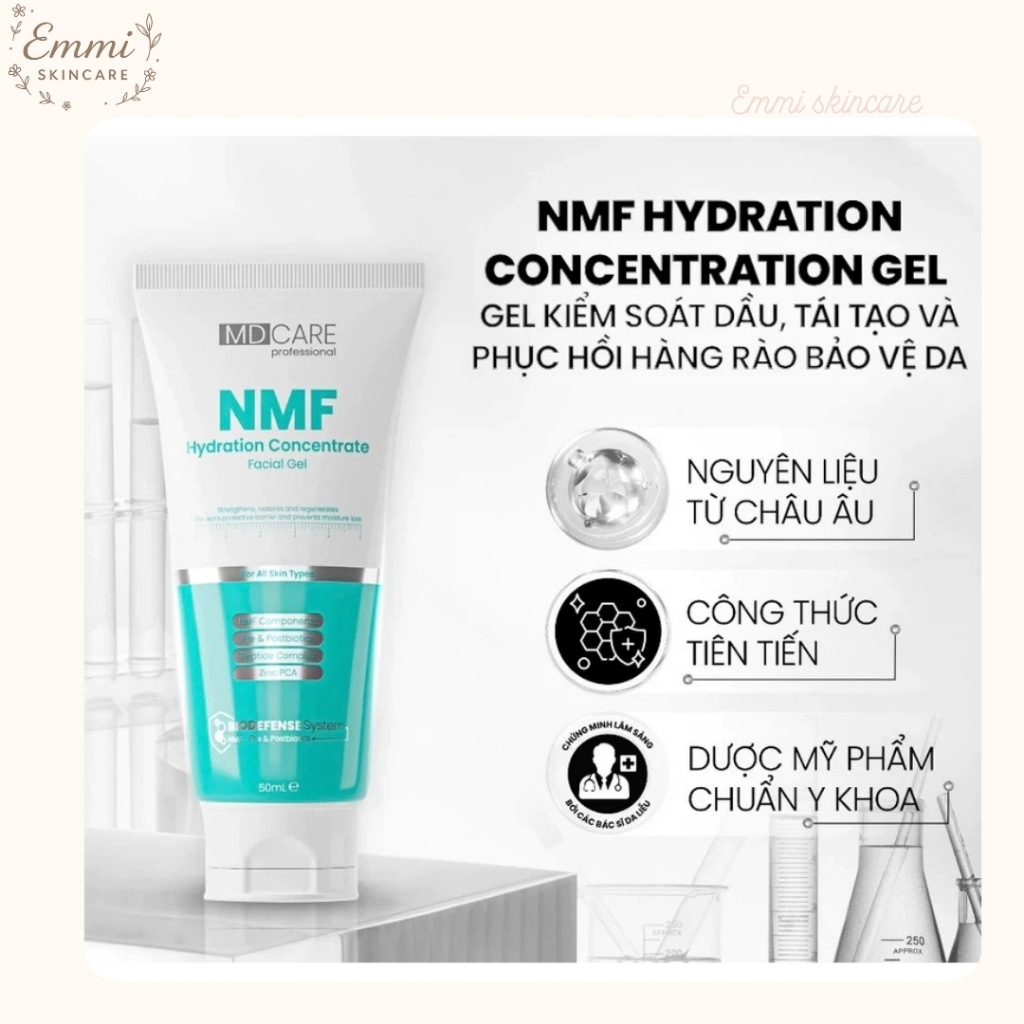 Gel Kiểm Soát Dầu, Tái Tạo Và Phục Hồi Hàng Rào Bảo Vệ Da MD CARE NMF Gel 50ml