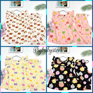 Đồ Bộ Tole Nữ Mặc Nhà, Bộ Lanh Cánh Tiên Lửng Mềm Mát 40-75kg VNXK | Pigbabystore