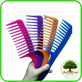 Lược chải đầu răng thưa bằng nhựa, gỡ tóc rối giảm gãy rụng