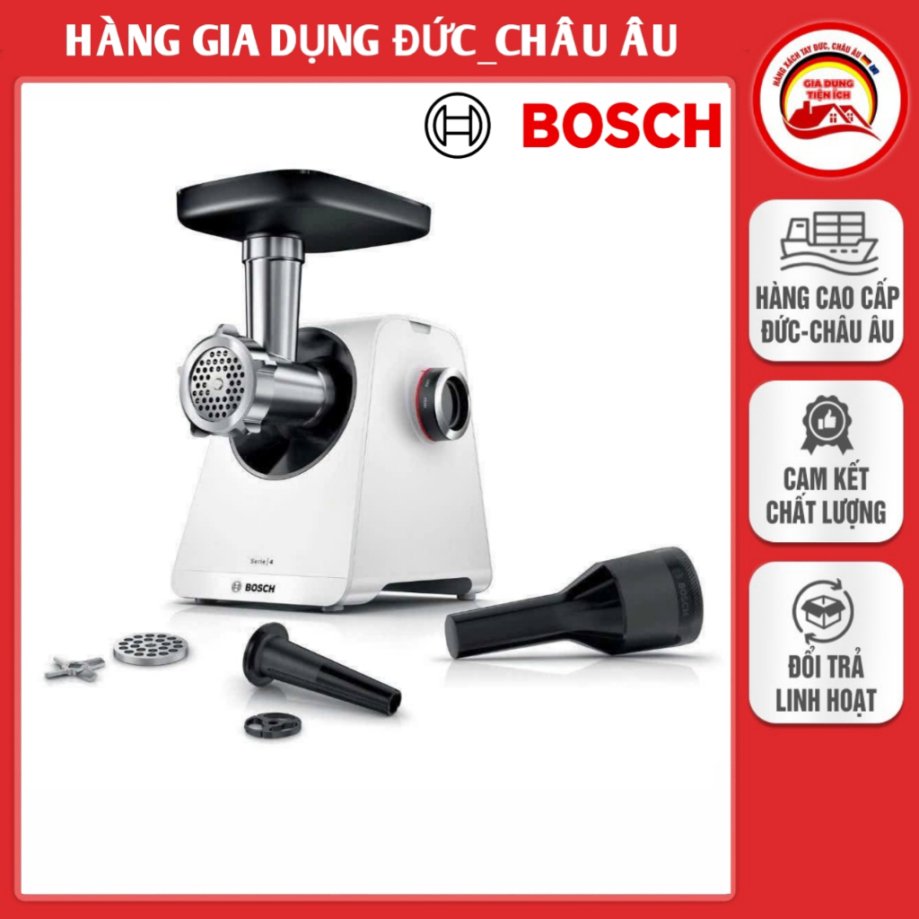 Máy xay thịt BOSCH MFWS420W 1900W xay 2.5kg thịt/phút, máy khỏe xay nhanh nhuyễn - Nhập Đức