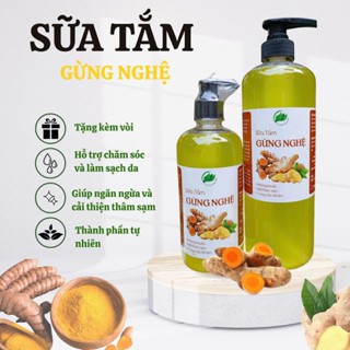 Sữa tắm gừng nghệ thảo mộc 500ml - làm ấm cơ thể dưỡng ẩm mịn da
