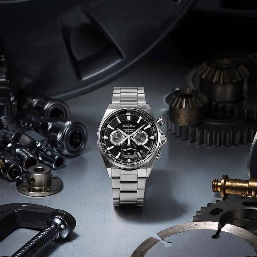 Đồng Hồ Nam Seiko SSB397P1 Quartz Size 41 Black Chronograph