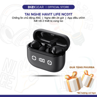 [Tặng quà Phurba] Tai Nghe TWS HAVIT LIFE NC01T, BT 5.4, 4 Mic ENC + ANC, Độ Trễ 55ms, Có App Kết Nối - Hàng Chính Hãng