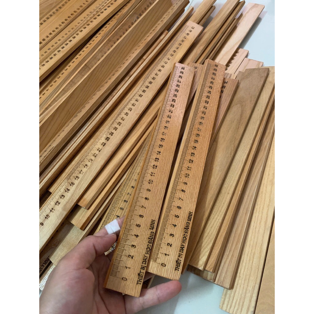 Thước kẻ gỗ giáo viên, thợ may, chiều dài 50cm