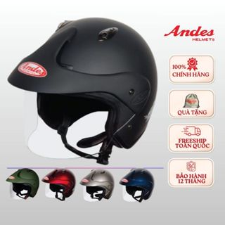 Mũ bảo hiểm 3/4 có kính Andes 3s306E - 306 có kính bảo hành chính hãng
