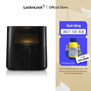 Nồi chiên không dầu Lock&Lock Visible air fryer CUBE 5.5L cửa sổ trong suốt-EJF996BLK