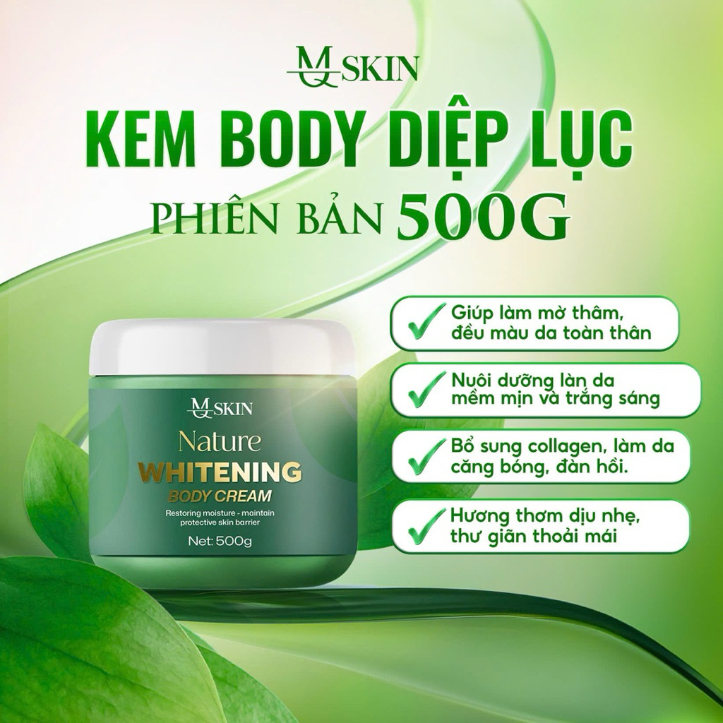 CHÍNH HÃNG] BODY DIỆP LỤC MQ SKIN PHIÊN BẢN 500G