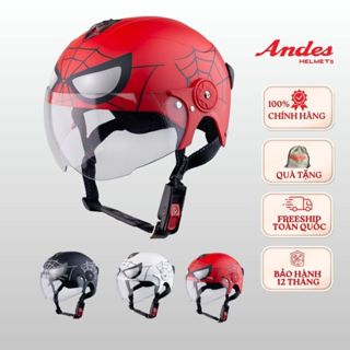 Mũ bảo hiểm trẻ em nửa đầu Andes 108 -108sk có kính bảo hành chính hãng