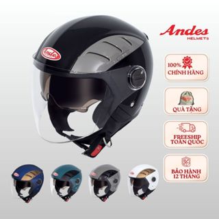 Mũ Bảo Hiểm 3/4 Đầu Andes 219- 219C- 3s219C có 2 kính mới 2024 chính hãng cho nam nữ đi xe máy