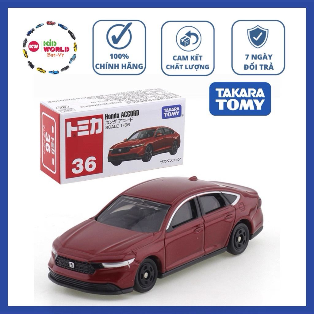 Xe mô hình Tomica Box Honda Accord. No.36. Tỷ lệ 1:66.