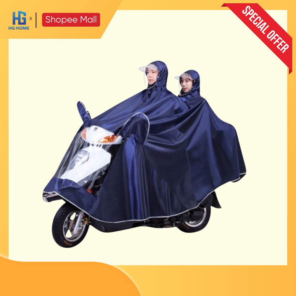 Áo Mưa Phản Quang 1 Người Và 2 Người HGHOME Che Phủ Toàn Thân Kèm Kính Chắn Mưa Tiện Lợi  [ Hàng Tốt ]