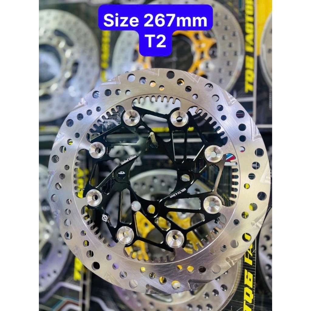 đĩa T1 T2 T3 267mm TQ6 - đĩa TQ6 267mm T1 T2 T3 - lòng nhôm cnc
