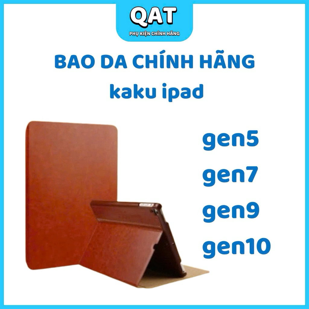 Bao da chính hãng Kaku ipad gen5,gen7,gen9,gen10