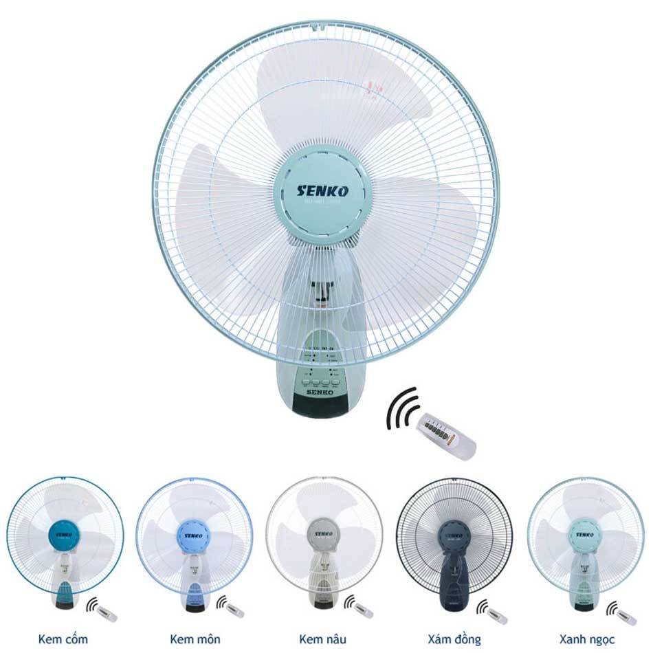 Quạt treo tường Senko 3 cánh TR1628 47W có remote BH chính hãng 2 năm