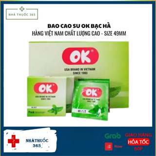 COMBO 144 CÁI BAO CAO SU OK BẠC HÀ MÁT LẠNH 
