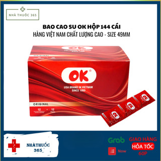    Combo 144 cái   BAO CAO SU OK KHÔNG MÙI 