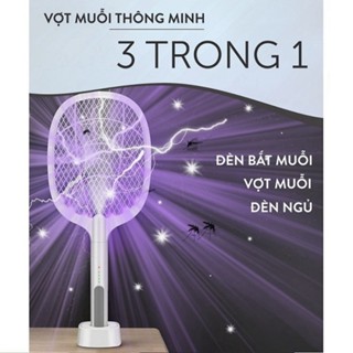 Vợt Muỗi Thông Minh Kiêm Đèn Bắt Muỗi Tự Động 2 Trong 1 - Dung Tích Pin 1200mAh