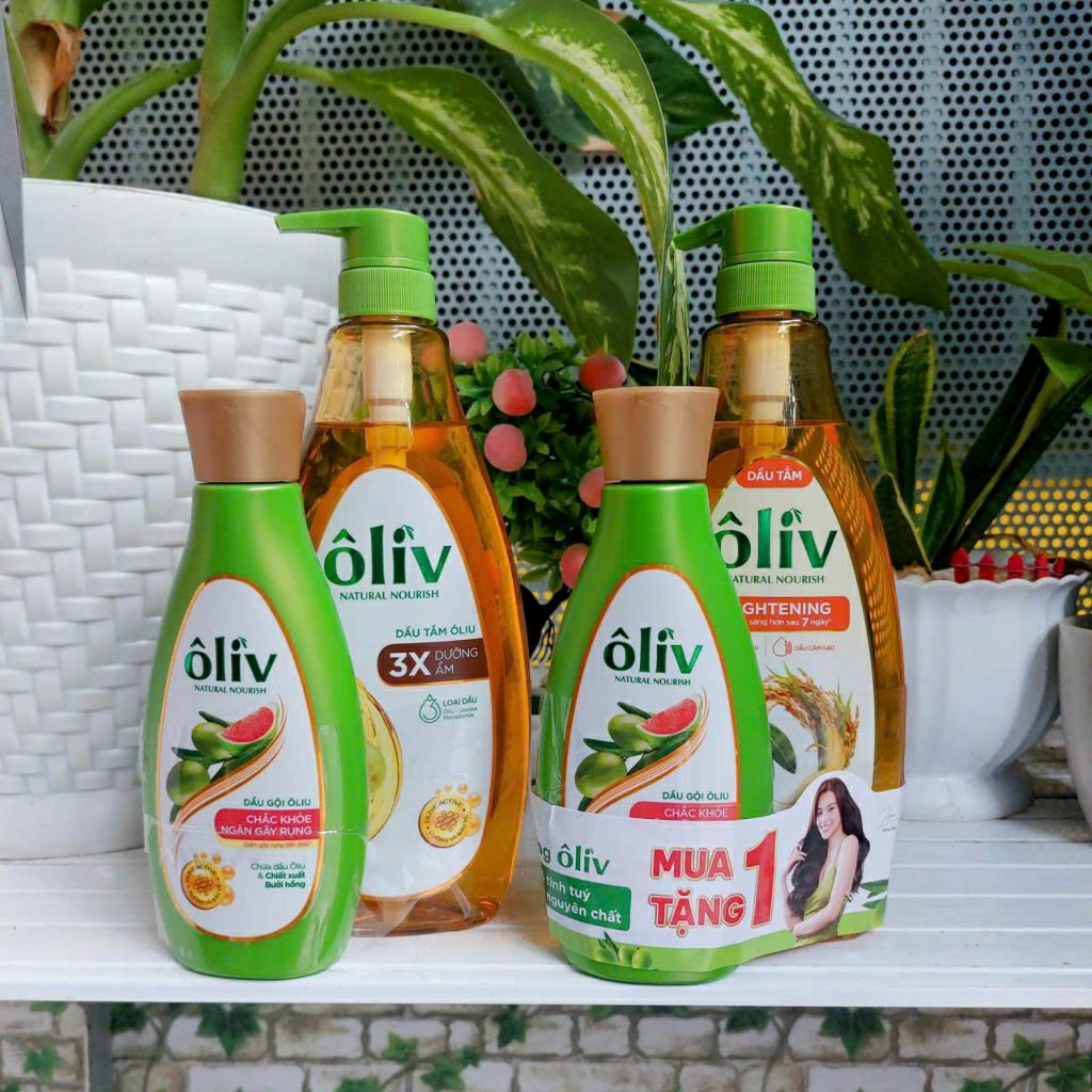 Dầu tắm 3X dưỡng da mềm mịn Ôliv Virgin Olive Oil Chính hãng 650ml kèm gội 250ml