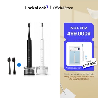 Bàn chải đánh răng điện Lock&Lock 4 chế độ, chống nước, sạc không dây ENR346 (màu trắng & màu đen)